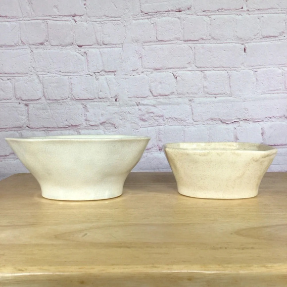 Vintage Stoneware Grape Design Pudding Molds - Set of 2 - Picture 7 of 8